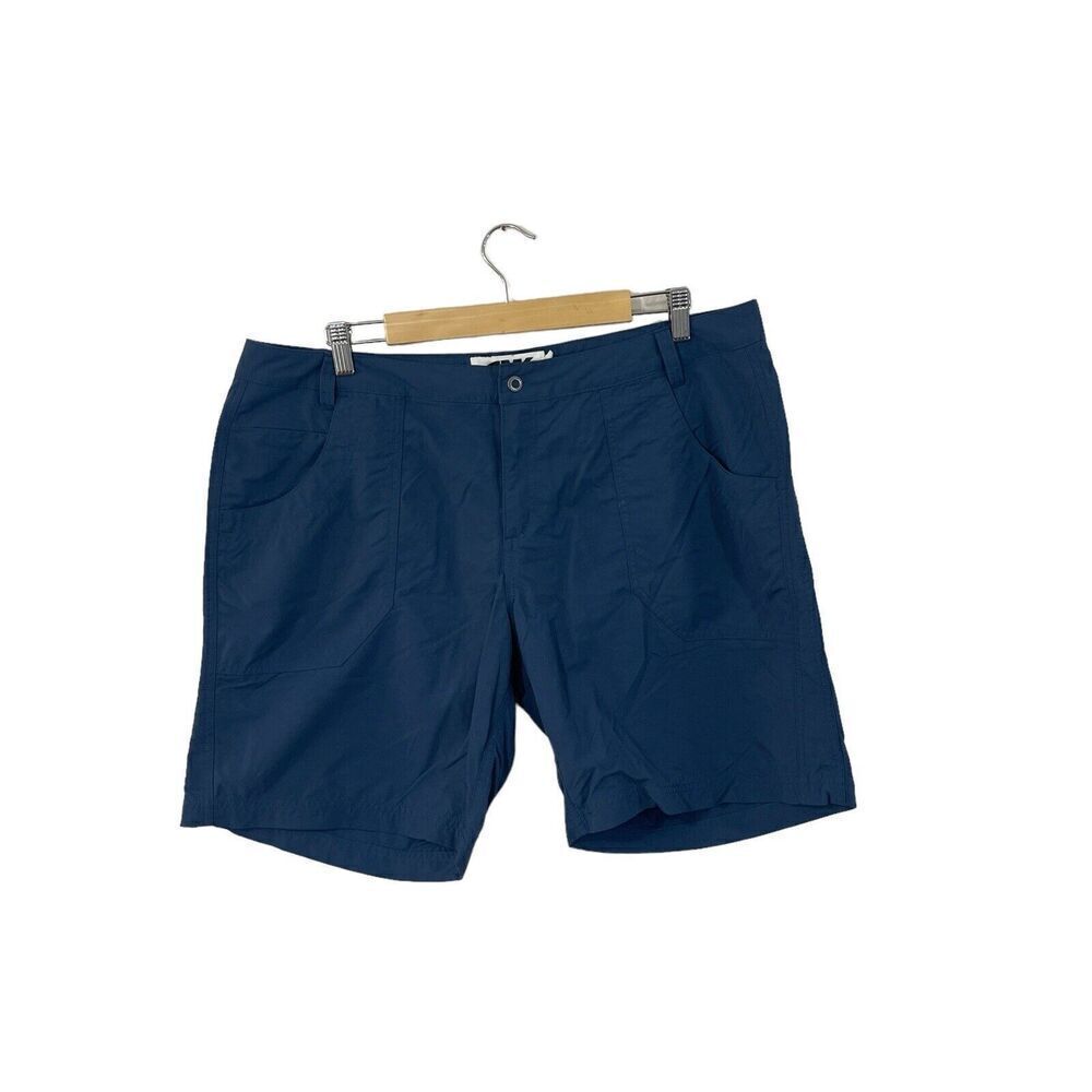 Mountain Khakis Jackson Hole 16 16X8 Shorts 8" Leg Inseam Shorts Blue Womens